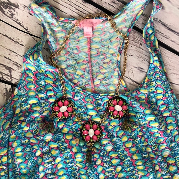 Lilly Pulitzer rare pattern calm shell maxi sz S - Picture 6 of 7